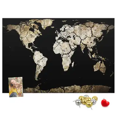 Nástenka do detskej izby Mapa sveta stierateľná