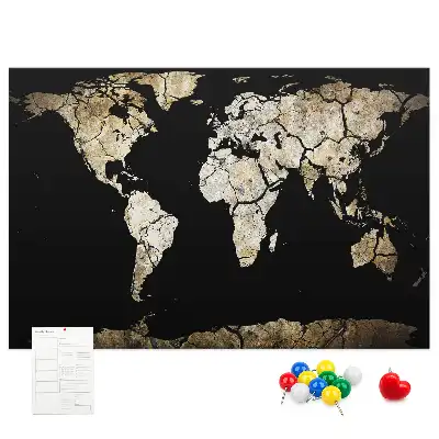 Nástenka do detskej izby Mapa sveta stierateľná