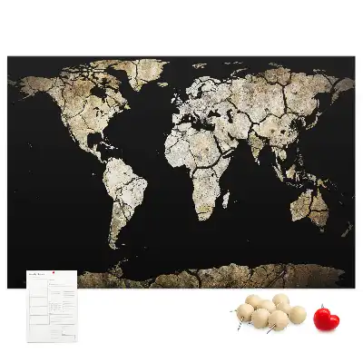 Nástenka do detskej izby Mapa sveta stierateľná