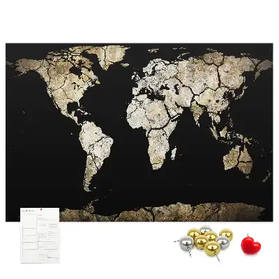 Nástenka do detskej izby Mapa sveta stierateľná