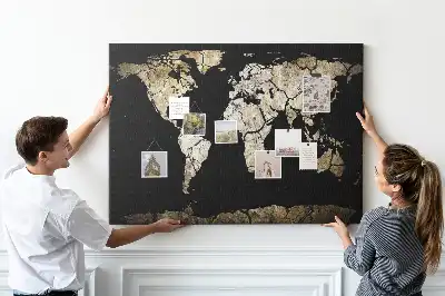Nástenka do detskej izby Mapa sveta stierateľná