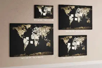 Nástenka do detskej izby Mapa sveta stierateľná