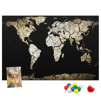 Nástenka do detskej izby Mapa sveta stierateľná