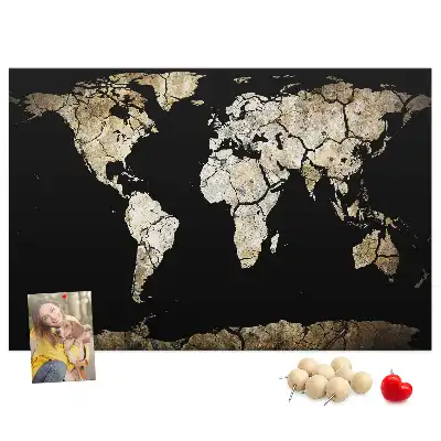 Nástenka do detskej izby Mapa sveta stierateľná