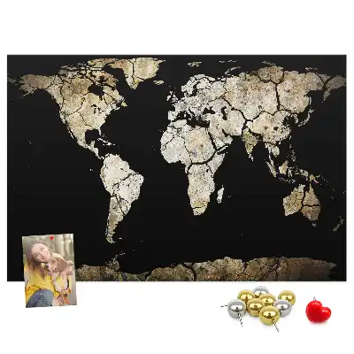 Nástenka do detskej izby Mapa sveta stierateľná