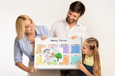 Nástenný organizér do detskej izby Sedemdňový plánovač úloh