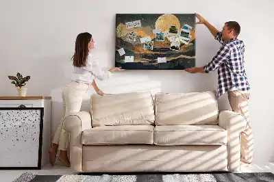 Nástenná dekorácia do detskej izby s motívom umeleckej modernej krajiny