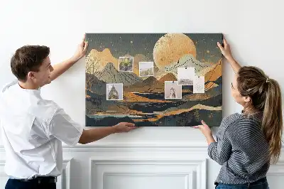 Nástenná dekorácia do detskej izby s motívom umeleckej modernej krajiny