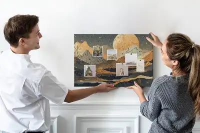 Nástenná dekorácia do detskej izby s motívom umeleckej modernej krajiny