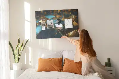 Dekoratívna korková nástenka s motívom abstrakcie