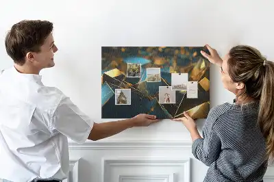 Dekoratívna korková nástenka s motívom abstrakcie