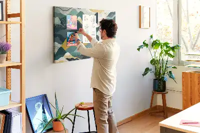 Nástenka do detskej izby s motívom ilustrovaných hôr