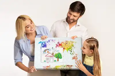 Korková nástenka s motívom pastelovej maliarskej mapy