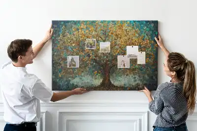 Korková nástenka Mozaikový strom
