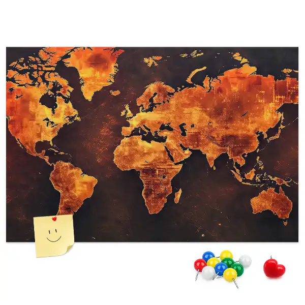 Nástenná nástenka do detskej izby Atlas sveta