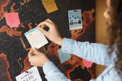 Korková nástenka Moderná mapa pevnín