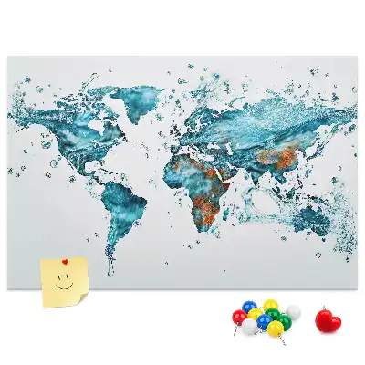 Nástenka do detskej izby Vodná mapa sveta