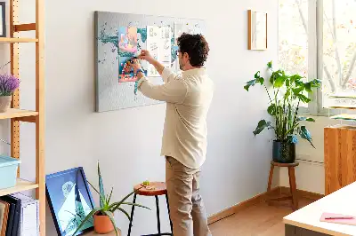 Nástenka do detskej izby Vodná mapa sveta