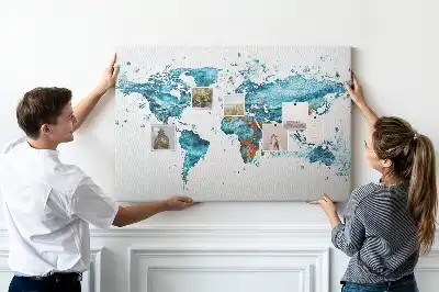 Nástenka do detskej izby Vodná mapa sveta