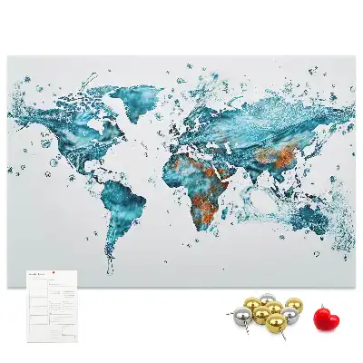 Nástenka do detskej izby Vodná mapa sveta