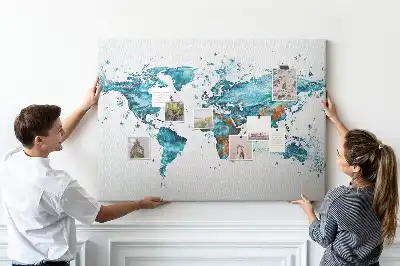 Nástenka do detskej izby Vodná mapa sveta