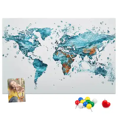 Nástenka do detskej izby Vodná mapa sveta