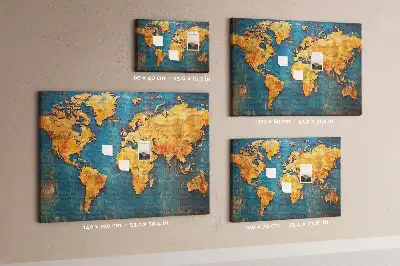 Nástenka do detskej izby Umelecký obrys kontinentov