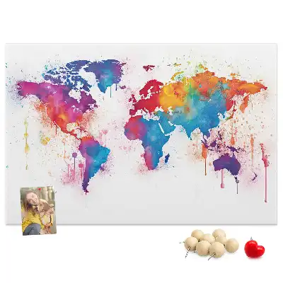 Geografická nástenka do detskej izby s mapou kontinentov