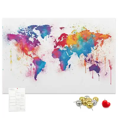 Geografická nástenka do detskej izby s mapou kontinentov