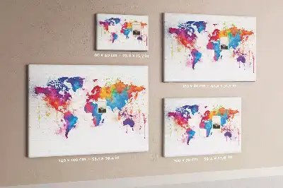 Geografická nástenka do detskej izby s mapou kontinentov