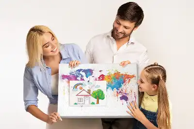 Geografická nástenka do detskej izby s mapou kontinentov