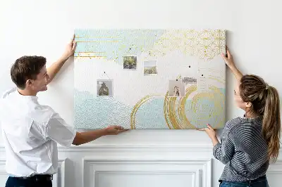 Nástenka do detskej izby s dekoratívnym grafickým motívom