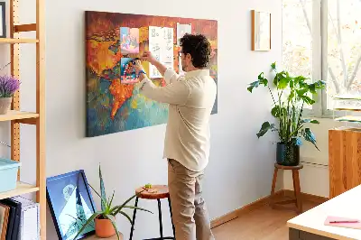 Dekoratívna korková nástenka v tvare mapy sveta