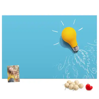 Nástenka do detskej izby s kresbou žiarovky