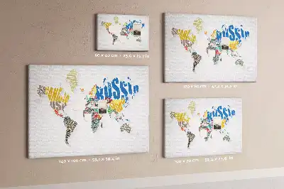 Korková nástenka Geografia z písmen a slov