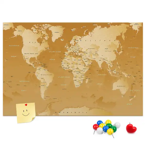 Nástenná mapa sveta Planéta Zem do detskej izby
