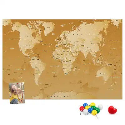 Nástenná mapa sveta Planéta Zem do detskej izby