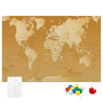 Nástenná mapa sveta Planéta Zem do detskej izby