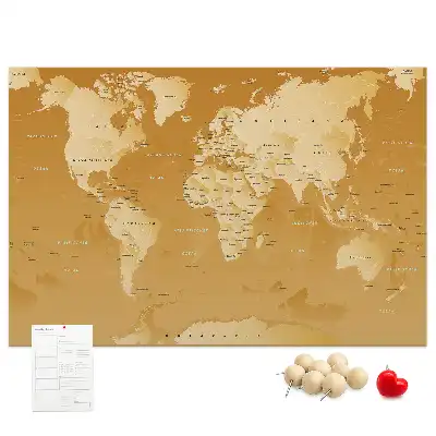 Nástenná mapa sveta Planéta Zem do detskej izby