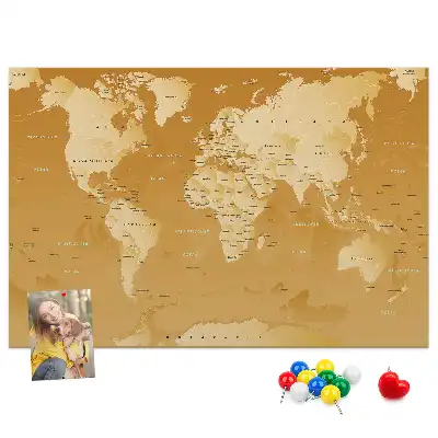 Nástenná mapa sveta Planéta Zem do detskej izby