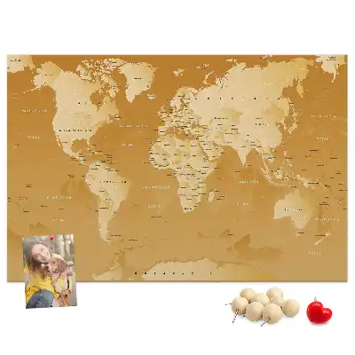 Nástenná mapa sveta Planéta Zem do detskej izby