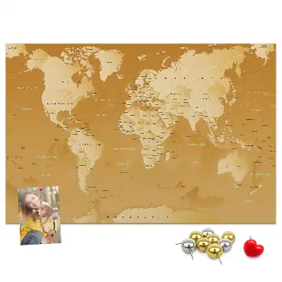 Nástenná mapa sveta Planéta Zem do detskej izby