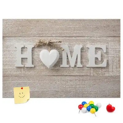 Korková nástenka na stenu s nápisom Home