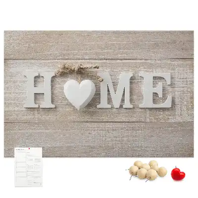 Korková nástenka na stenu s nápisom Home