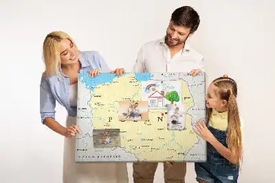 Nástenka do detskej izby s politickou mapou Poľska