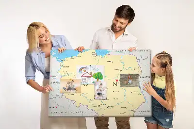 Nástenka do detskej izby s politickou mapou Poľska