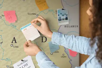 Nástenka do detskej izby s politickou mapou Poľska