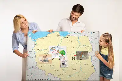 Nástenka do detskej izby s politickou mapou Poľska