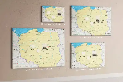 Nástenka do detskej izby s politickou mapou Poľska