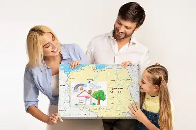 Nástenka do detskej izby s politickou mapou Poľska